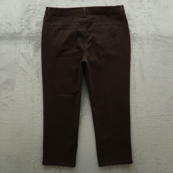 Gloria Vanderbilt Jeans Women's 16P Brown Amanda High-Rise Straight 25" Inseam - Picture 11 of 16